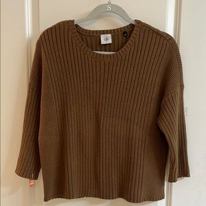 Cabi Golden Brown Ribbed Women's Sweater